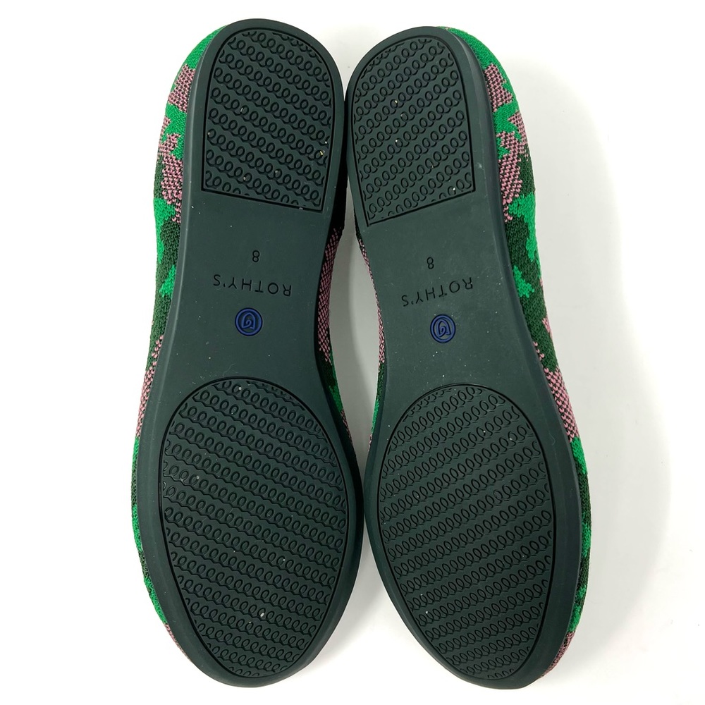 Rothy’s “The Flat” Botanicamo Green Slip On Ballet Flats Size 8 - Picture 7 of 9